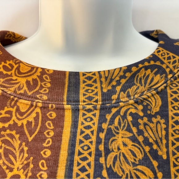 Farm Rio Bandana Dream Mixed Leopard Floral Patchwork Oversized Sweatshirt Sz S - Picture 8 of 14